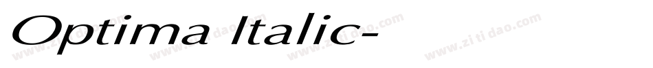 Optima Italic字体转换